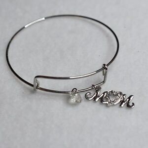 Timeless Love Of Mom Charm Stainless Steel Like New Trendy Chic Casual Bracelet